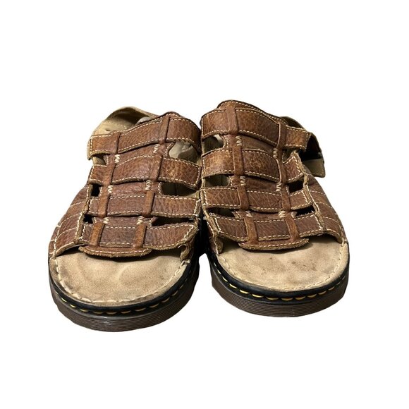 Dr Martens Mens Tan Brown Leather Fisherman Sandals Grunge Buckle Size 12 main image 4